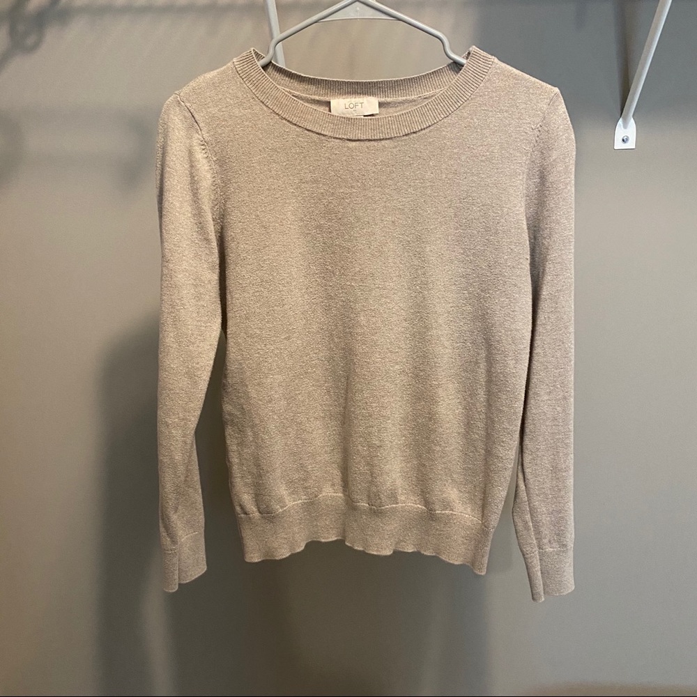 Loft beige sweater size small